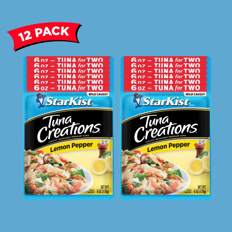 StarKist Tuna Creations, Lemon Pepper, 6.0 oz Pouch, Pack of