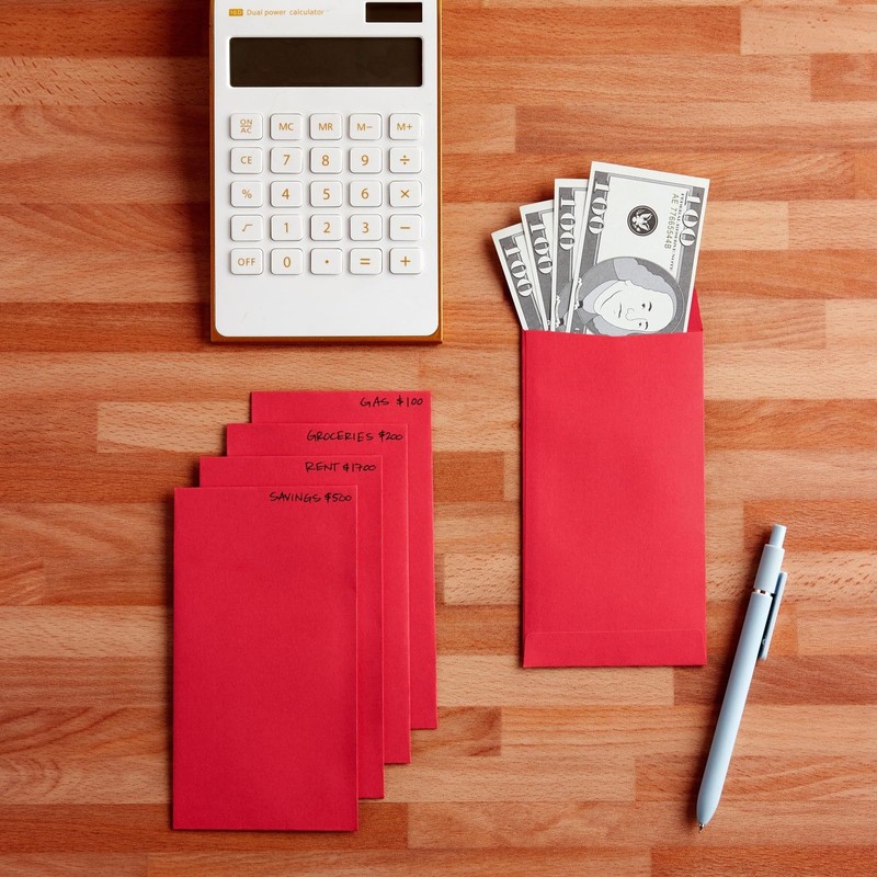 Okuna Outpost Red Envelopes for Money - 3.5 x 6.5