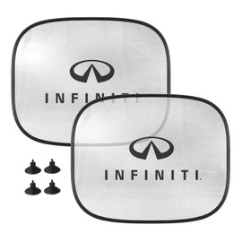 iPick Image for Infiniti Logo Car Side Window Mesh Sun Shades for Passenger, Baby, Children UV Protection, 2 Pack