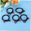 Mikinona 10pcs Stretch Hair Ties Ponytail Holders Cherry Design Elastic