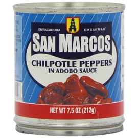 San Marcos Chilpotle Peppers in Adobo Sauce, 7.5 Oz., (Pack of 4 Cans)