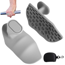 Gym Hand Grips for Men Women Anti Slip Fitness Strength Training Ergonomic Workout Grips for Pull Ups Deadlifts Weightlifting Gym Accessories with Storage Pouch (Grey)