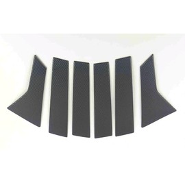 ANUNFRRE Car Accessories Fit for Honda Civic 11th Gen 2022 2023 2024 ABS Exterior Window Pillar B+C Post Cover Trim (Carbon Fiber) 6PCS Set