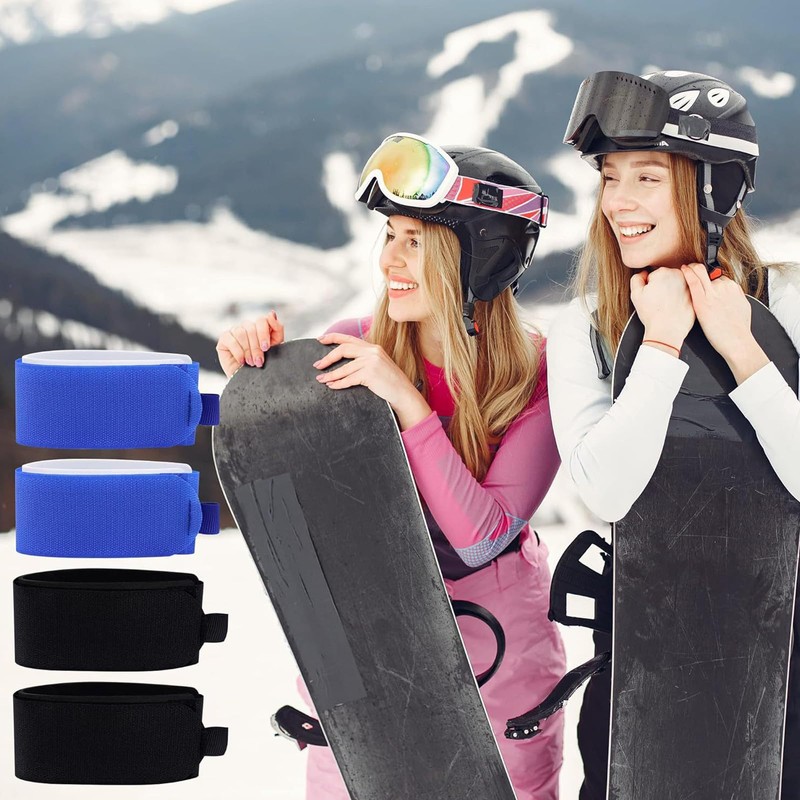 6Pcs Adjustable Ski Wraps Ties Ski Boards Poles Ski Fixing