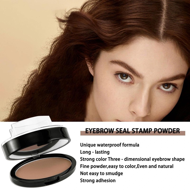 Eyebrow Seal Stamp Powder - Complete Nature Tinting Coloring Kit,Waterproof