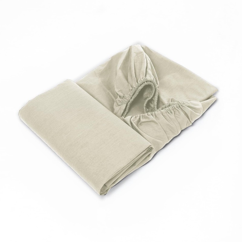 CHARKHAH Polycotton Fitted Sheet for Single Double King Super King