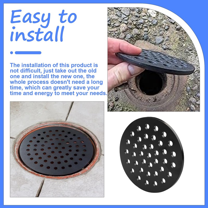 846-S3PK 5-Inch drain cover Cast Iron Strainer Epoxy Coated, Corrosion