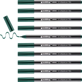 edding 1255 0.2 mm Calligraphy Pen - Bottle Green (Pack of 10)