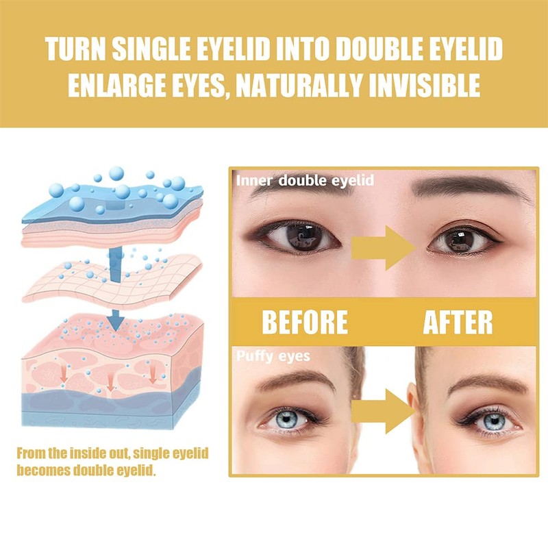 Pack of 480 Double Eyelid Tape, Slip Lid Stripes, Slip-On