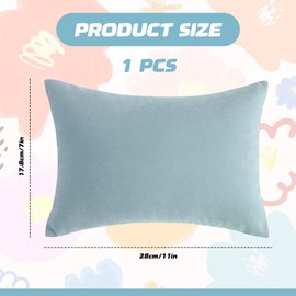 PLUSHCEWT Mini pillows for sleeping 11" x 7" Small Travel Pillow Tiny Cotton Pillows for Adult Kids Pets Dogs Neck Wrist Lumbar and Knee Machine Washable (Blue)