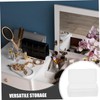 GRIRIW 2pcs Transparent Storage Box Organizer for Desktop Lid Style