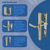 Gold Universal Flexi UPVC Repair Door Handle Set Adjustable 59mm