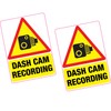 2 x Dash Cam Recording Vinyl Sticker 100x70mm Car Van