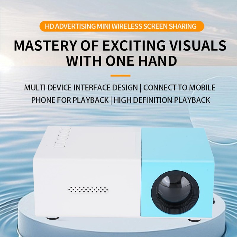Projector, 1080P Full HD HiFi Portable Film Projector, Smart Home