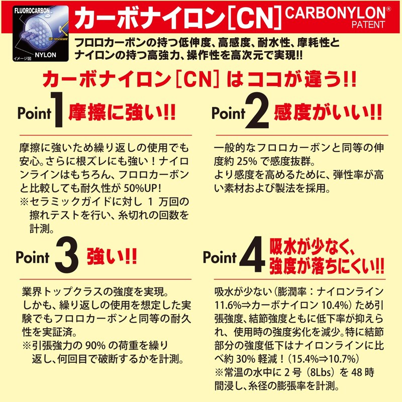 DUEL CARBON NYLON LINE NO.3 HARDCORE POWER LEADER TILAVA CARBON