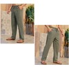 Gafeng Mens Linen Pants Yoga Beach Loose Fit Casual Summer