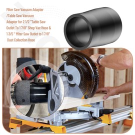 Miter Saw Vacuum Adapter (Connected 1-7/8”Vacuum Hose Adapter)/ 2 1/2 Vacuum Adapter Fits Connecting 2 1/2" Table Saw Outlet & 3/5" Miter Saw, for Dewalt DWE7491RS DWE7491 DWS715 DWS716