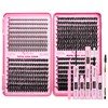 Selawasty DIY Lash Extension Kit 640pcs Individual Lashes Clusters D