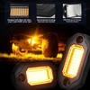 8pcs Amber LED Rock Lights for Trucks Jeep UTV ATV