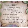 Evergreen Those We Love Don't Go Away Garden Memorial Stone