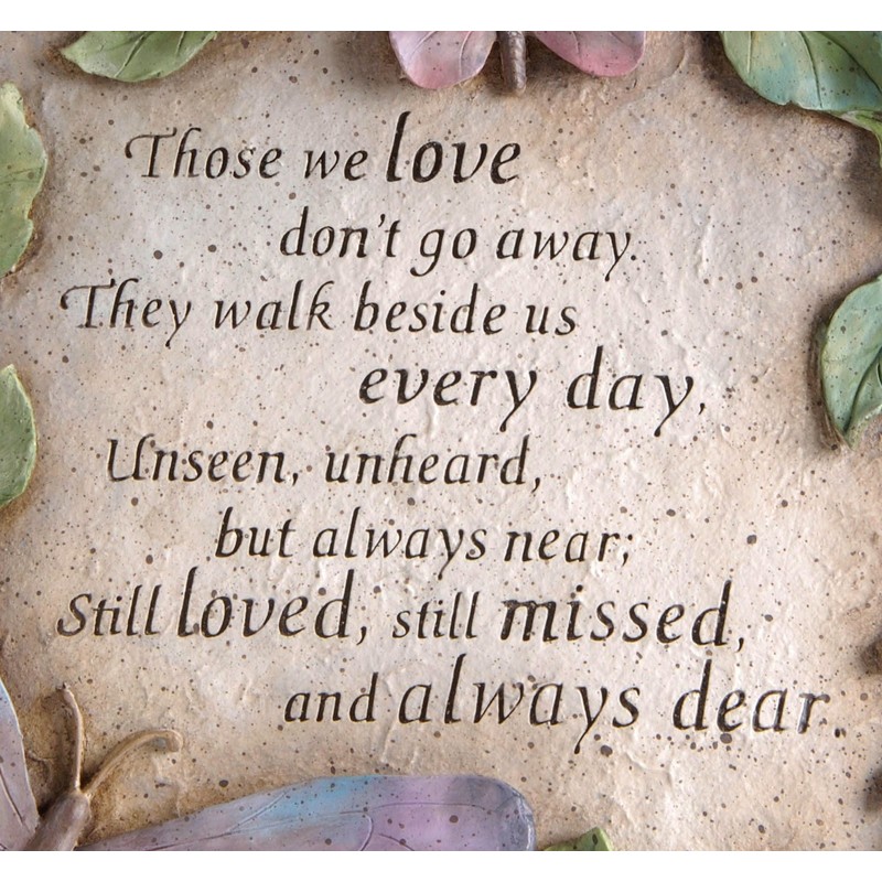 Evergreen Those We Love Don't Go Away Garden Memorial Stone