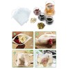 YFFSFDC Disposable Empty Bags with Drawstring Non Woven Unbleached Tea
