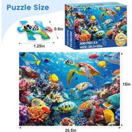 Brand: VOLUVOLU 500 Piece Puzzle for Adults, Turtle Jigsaw Puzzles, Sea Animals Puzzles 500...