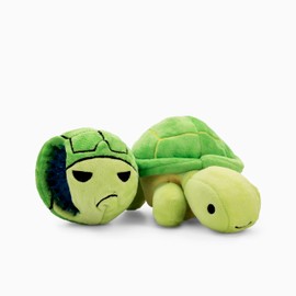 Flourish Pets 3 in 1 Multi-Layer Chew Toy for Active Dogs | Non-Toxic BPA Free Double Stitched Soft Fabric Exterior Dog Toys | Long-Lasting Dog Plush Toys - Large Turtle 9.5"