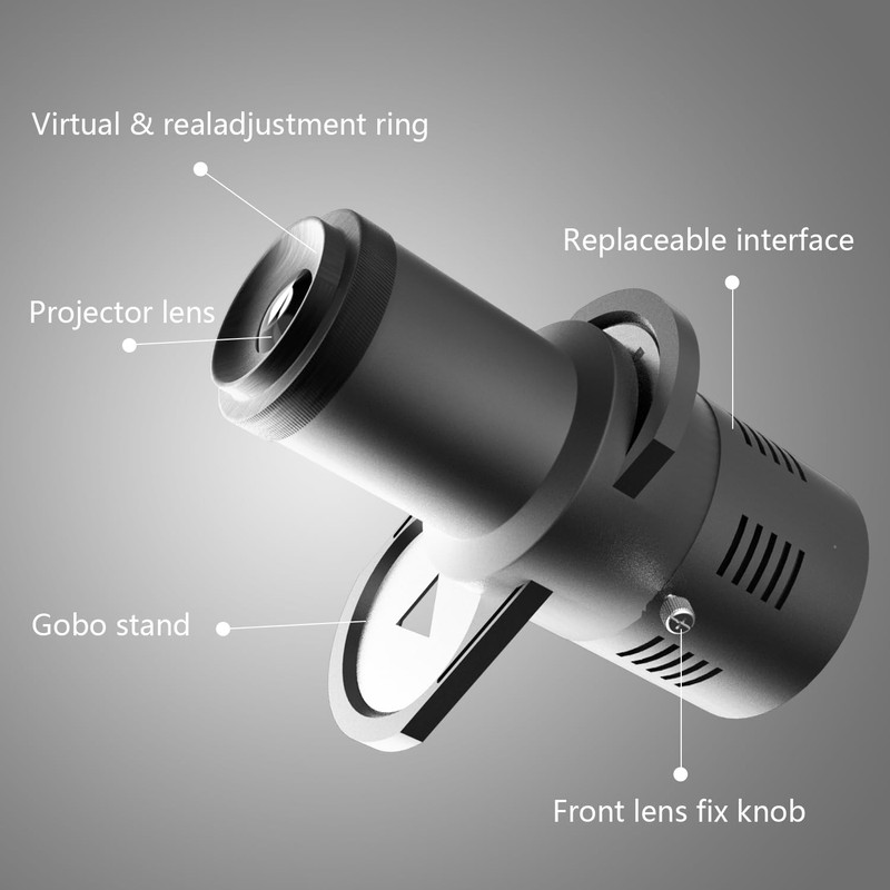 DF DIGITALFOTO GOBO Optical Snoot, Flash Projector Attachment, 14 Gobos,