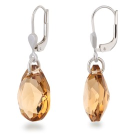 Schöner-SD 925 Silver Drop Earrings Crystal, Silver