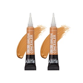 Ruby Kisses 4-In-1 Concealer, Color Corrector, Contour & Highlight, Full Coverage Natural Finish Covers Under Eye Circles & Blemishes, Hydrating & Long Lasting Formula (Golden Beige, 2 Pack)