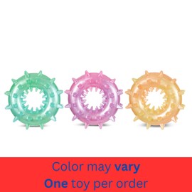 Bow-Wow Spiked Pearlescent Squeaky Dog Toy – Vanilla Scented TPR Dental Toy for Medium Breeds – Ball, Football & Ring Styles (Color May Vary)