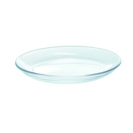 Toyo Sasaki Glass Medium Plate, Alpha Oval 15, Approx. 6.1 x 5.6 x 0.7 inches (15.5 x 14.3 x 1.7 cm), Made in Japan P-19311