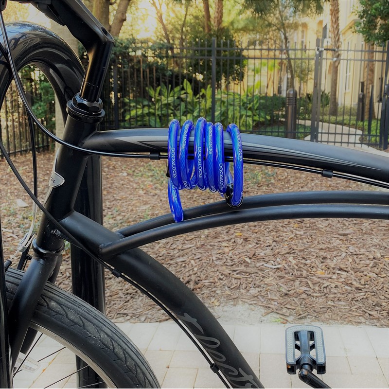 DocksLocks Anti-Theft Weatherproof Coiled Security Cable with Reinforced Looped Ends