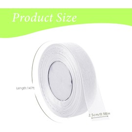 Wedding Ribbon 45 m x 25 mm Gift Ribbon White Organza Ribbon Gift Ribbon Wedding Ribbon White for DIY Birthday Gifts, Wedding Decoration, Decorative Ribbon Gift Wrapping