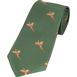 JACK PYKE Countryman Tie Pheasant Green
