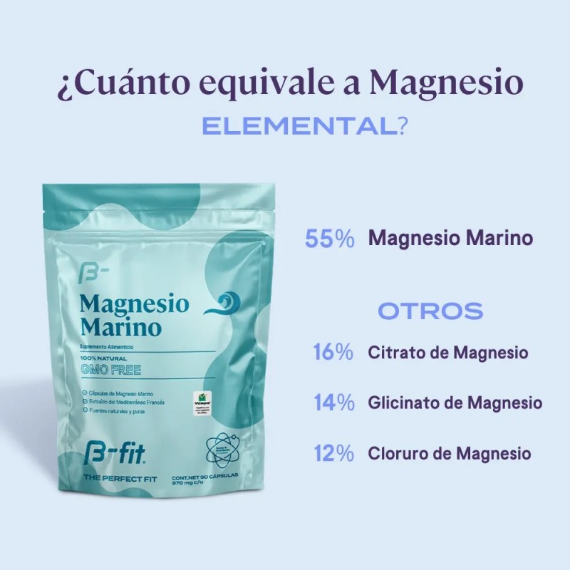 B-fit Magnesio Marino 90 Capsulas Simag 100 Natural Del Mar