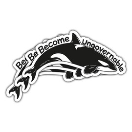 3 Pcs Become Ungovernable Orca Whale Sticker, Funny Goose Stickers, Gen Z Stickers, Offensive Stickers for Adults - Vinyl Stickers for Water Bottles Laptop Car Hart Hat Helmet 3 Inches