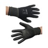 PES Black Nylon PU Palm Coated Glove, Pack 12 Pairs