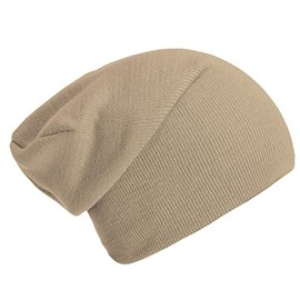 DonDon Beanie hat men Beanie hats for women Winter Slouch Beanie design beige