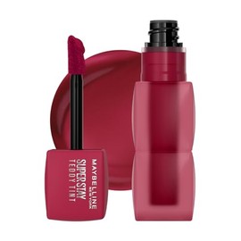 Maybelline Tinta para labios Super Stay Teddy Tint Tono Wild at Heart, 4.2ml - Tinta multiusos de larga duración, efecto mate difuminado hasta por 12H, textura suave a los labios, sin transferencias