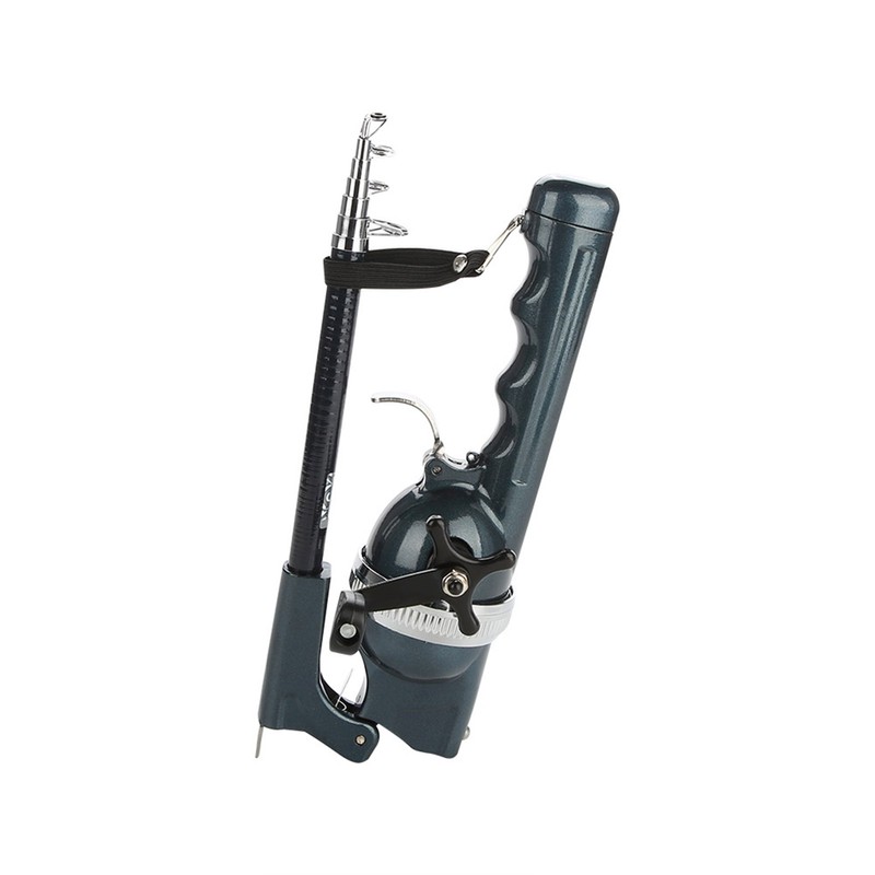 Lightweight Plastic Folding Integrated Fishing Rod and Enclosed Reel Tackle