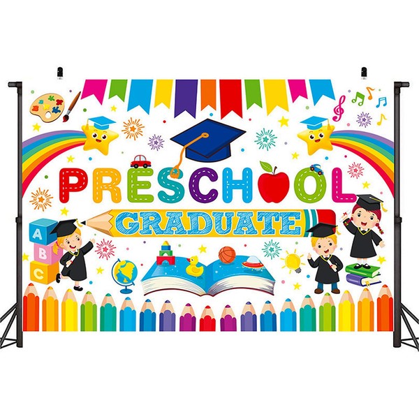 Preschool Graduation Backdrop 2025 Graduation Decorations - Large Kindergarten Promotion