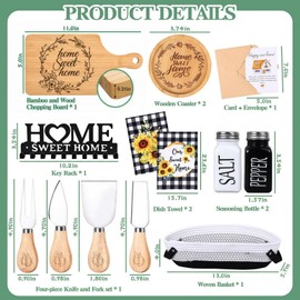 14 Pcs House Warming Gift New Home, New House Gift Basket