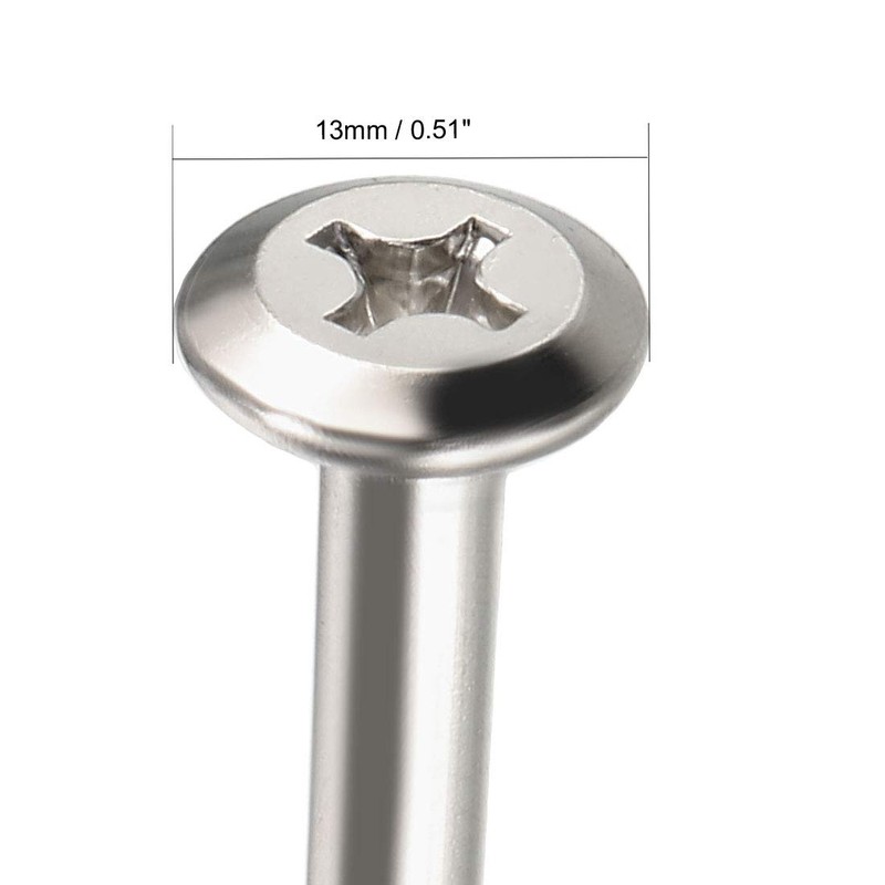 sourcing map M6x120mm Phillips Head Screws Furniture Bolts 58mm Thread