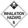 Labelmaster Z-EZ29 Inhalation Hazard Hazmat Placard, Worded, E-Z Removable Vinyl