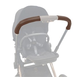 PROTEC TIF | Faux Leather Covers Compatible with Cybex Priam Handlebars (Dark Brown)