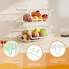 4 Pack Stackable Wire Baskets with Handles for Pantry Organizers