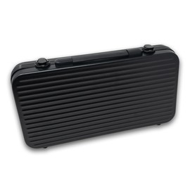 DA VINCI Professional Poker Chip Case, 300 Chips Capacity, Black Polycarbonate Shell Hard Case with Aluminum Frame, and Strong EVA Interior Chip Tray