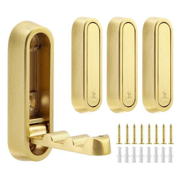 HOJLKLD 4pcs Folding Coat Hook, Heavy Duty Wall Hooks Made